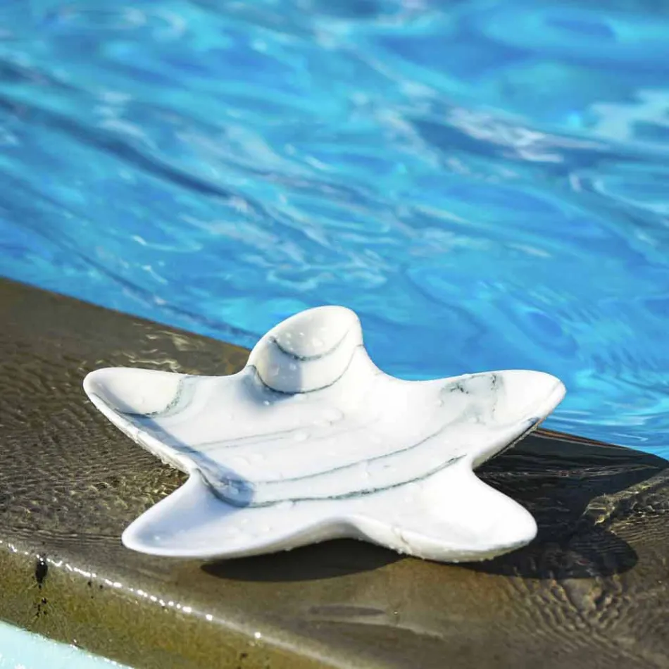 Modern Marble Saucer in the Shape of a Starfish Made in Italy - Ticcio Viadurini
