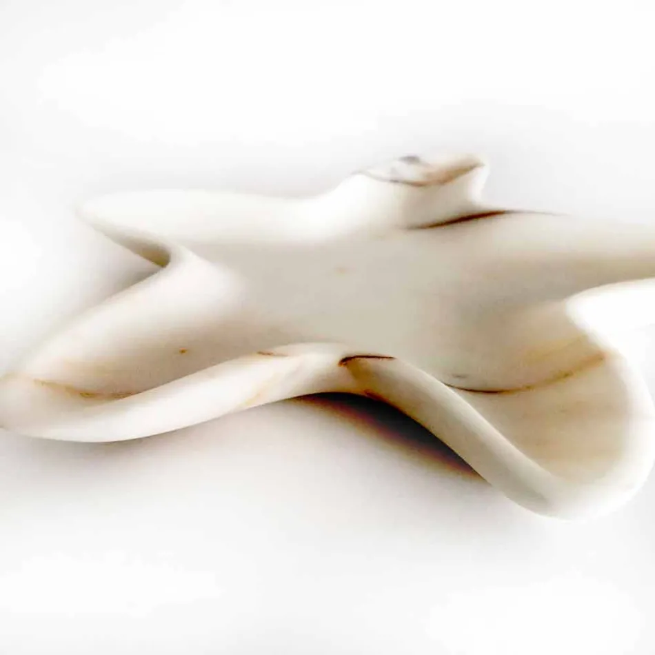 Modern Marble Saucer in the Shape of a Starfish Made in Italy - Ticcio Viadurini
