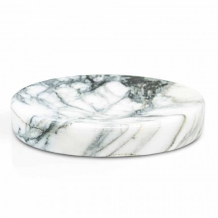 Bathroom soap dish in Paonazzo marble Modern Made in Italy - Argos Viadurini