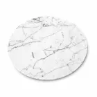 Round Cheese Plate in White or Black Marble Made in Italy - Kirby Viadurini