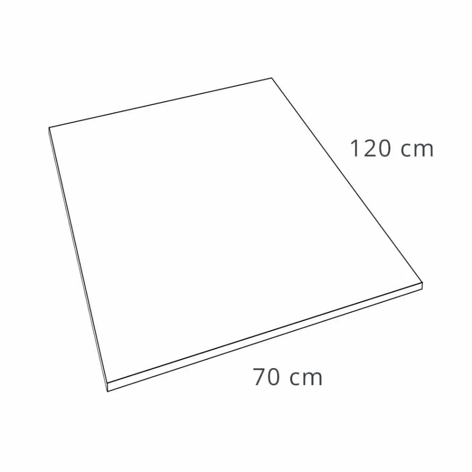 Shower Tray 120x70 Modern Design in Resin Stone Effect Finish - Domio Viadurini