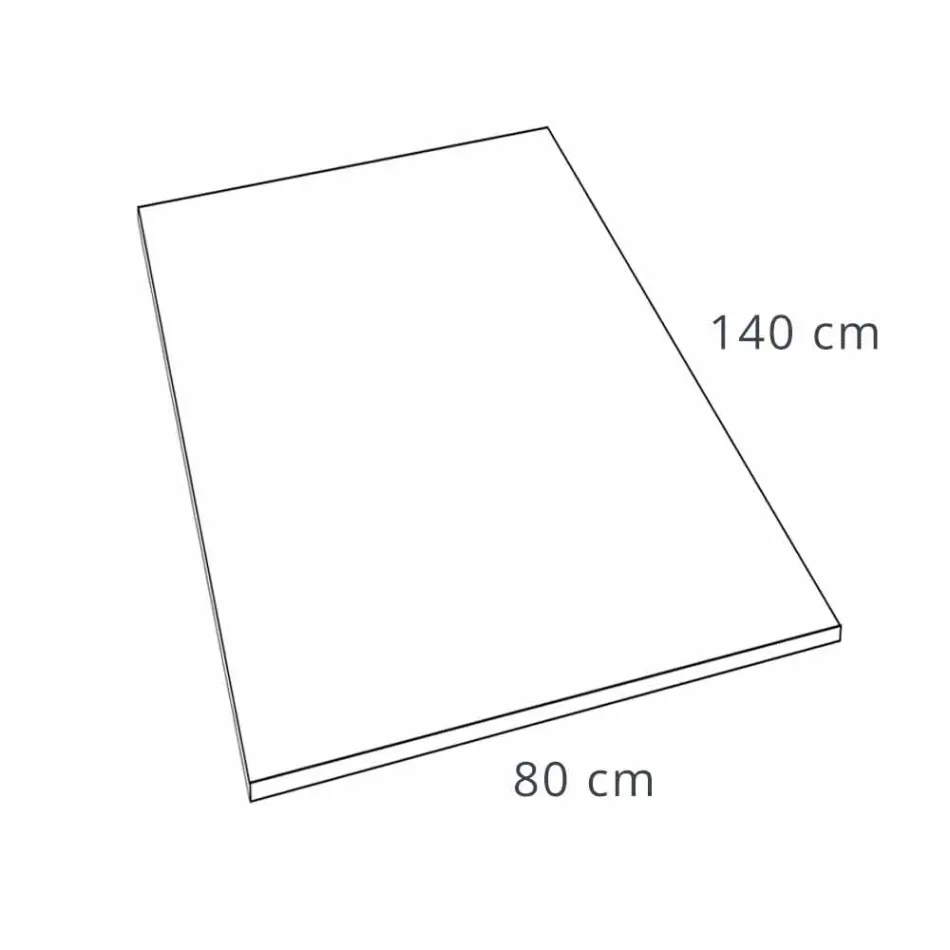 Resin Shower Tray 140x80 in Modern White Slate Effect Finish - Sommo Viadurini