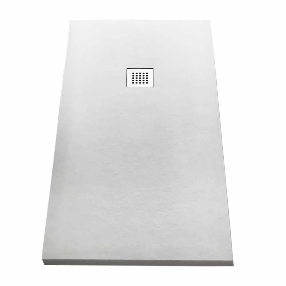 Modern Shower Tray 160x70 in Resin Stone Effect Finish - Domio Viadurini