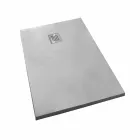 Concrete Effect Resin Shower Tray 170x70 with Steel Grid - Cupio Viadurini