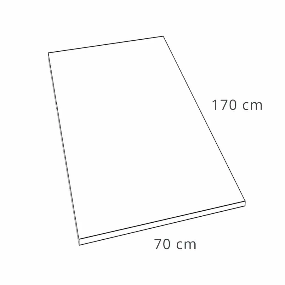 Shower Tray 170x70 in Stone Effect Resin with Steel Grid - Domio Viadurini