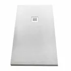 Shower Tray 170x70 in Stone Effect Resin with Steel Grid - Domio Viadurini