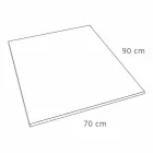 Shower Tray 90x70 in White Velvet Effect Resin with Drain Cover - Estimo Viadurini