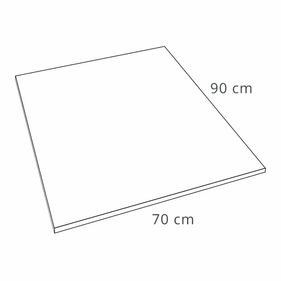 Shower Tray 90x70 in Resin Stone Effect Finish Modern Design - Domio Viadurini