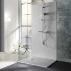 Modern Shower Tray 120x80 in Resin Effect Stone and Steel - Domio Viadurini
