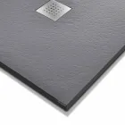 Modern Square Shower Tray 90x90 in Stone Effect Resin - Domio Viadurini