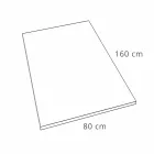 Modern Rectangular Shower Tray 160x80 in Stone Effect Resin - Domio Viadurini