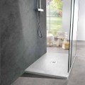 Rectangular Shower Tray 100x80 in White Resin Slate Effect - Sommo