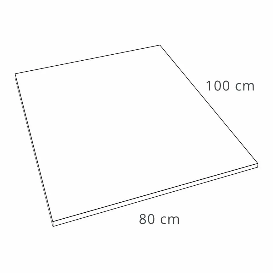 Rectangular Shower Tray 100x80 in White Resin Slate Effect - Sommo Viadurini