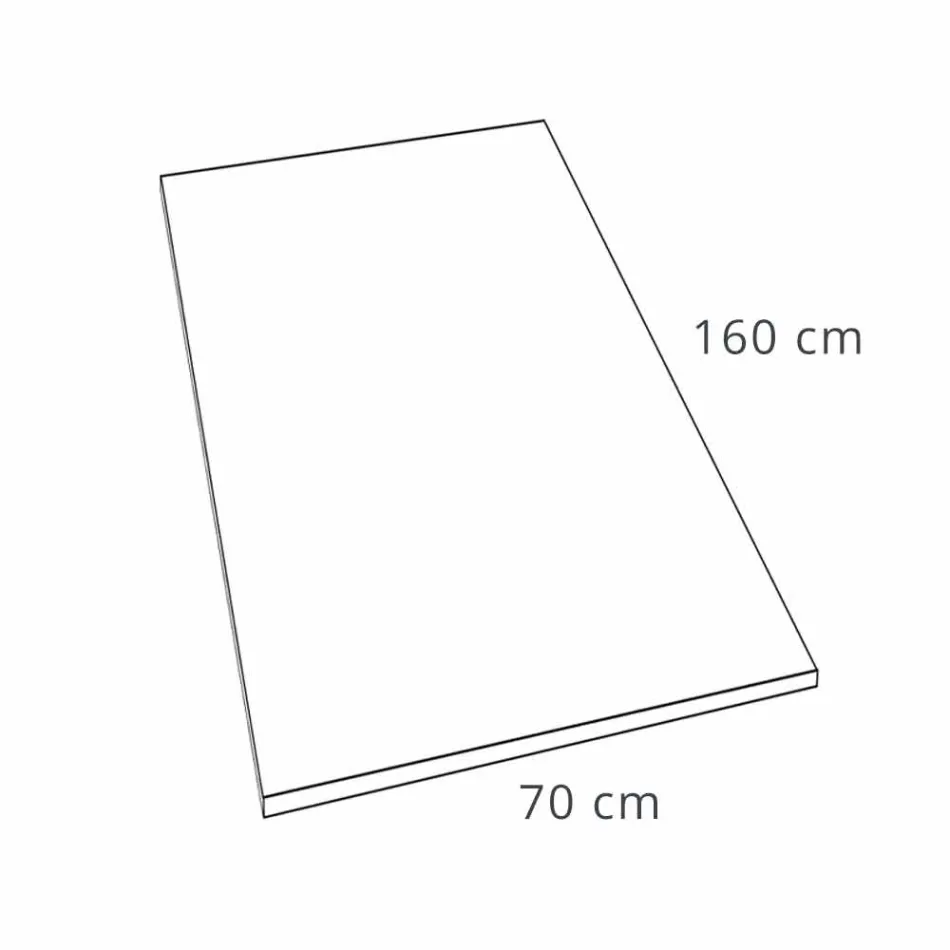 Rectangular Shower Tray 160x70 cm in White Resin Modern Design - Estimo Viadurini