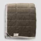 Plaid in Cotton Satin and Chenille with Lurex, Chalk or Retro Border - Tortoro Viadurini