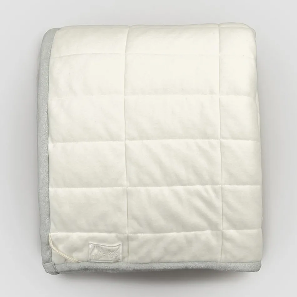 Plaid in Cotton Satin and Chenille with Lurex, Chalk or Retro Border - Tortoro Viadurini