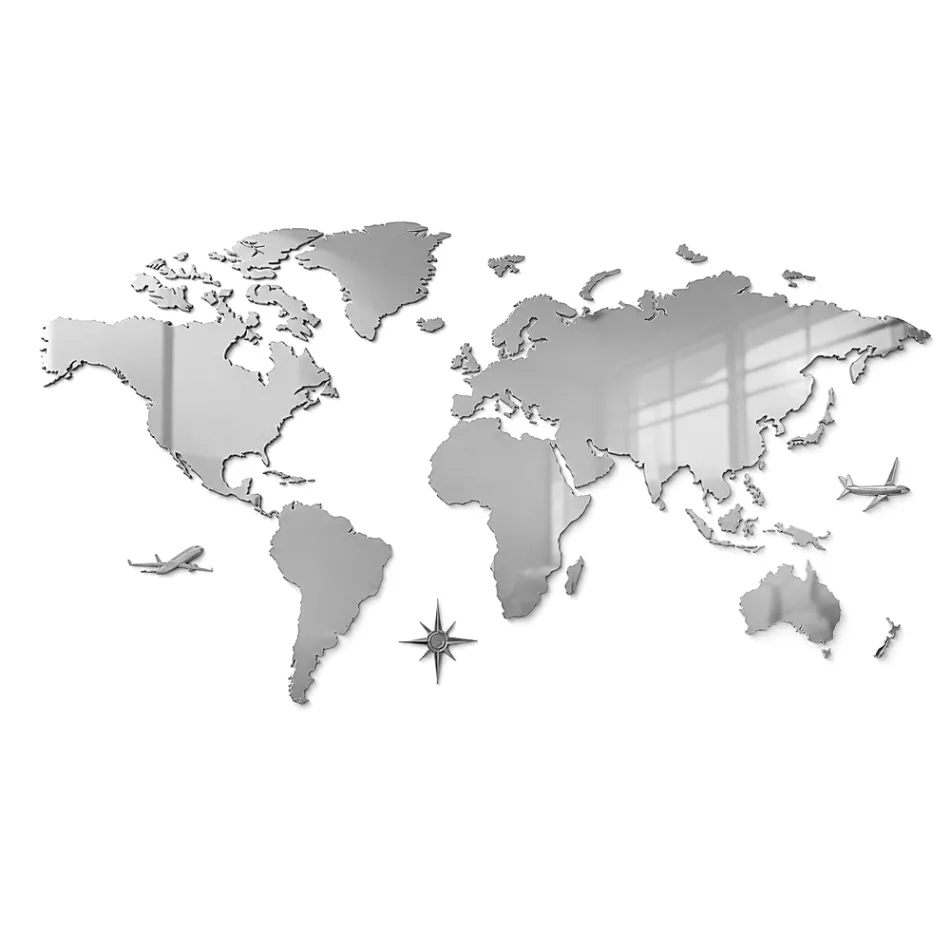 Artemia - 3-Color Plexiglass Wall Map Made in Italy Viadurini