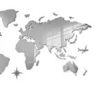 Artemia - 3-Color Plexiglass Wall Map Made in Italy Viadurini