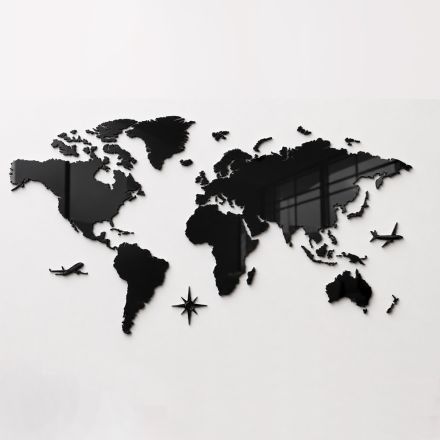 Artemia - 3-Color Plexiglass Wall Map Made in Italy Viadurini