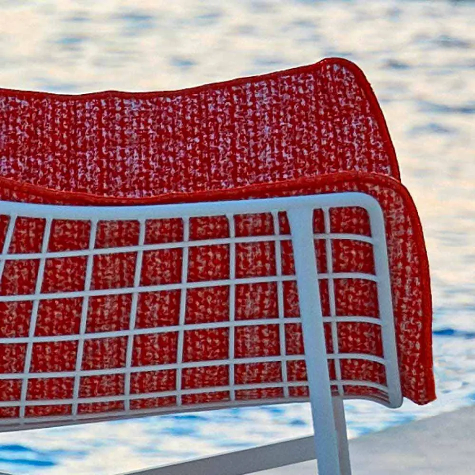 Varaschin Summer Set garden rocking armchair in steel and wood Viadurini