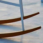 Varaschin Summer Set garden rocking armchair in steel and wood Viadurini