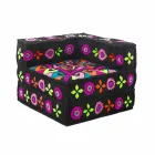 Chaise Longue Armchair of Ethnic Design in Patchwork Cotton, for Living Room - Fiber Viadurini