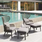 Varaschin Emma upholstered outdoor armchair of modern design Viadurini