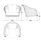 Aluminum Garden Armchair Made in Italy - Emmacross by Varaschin Viadurini