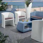 Garden Armchair in Polyethylene with Armrests Made in Italy - Perez Viadurini