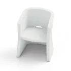 Garden Armchair in Polyethylene with Armrests Made in Italy - Perez Viadurini