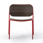Living Room Armchair in Wood and Metal Made in Italy 2 Pieces - Saffia Viadurini