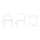 Living Room Armchair in Wood and Metal Made in Italy 2 Pieces - Saffia Viadurini