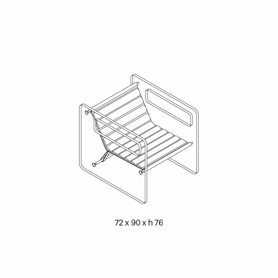 Living Room Armchair in Glass and Seat in White Leather Modern Design - Tecna Viadurini