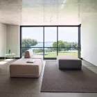 Square Living Room Armchair Upholstered in Fabric Made in Italy - Lilium Viadurini