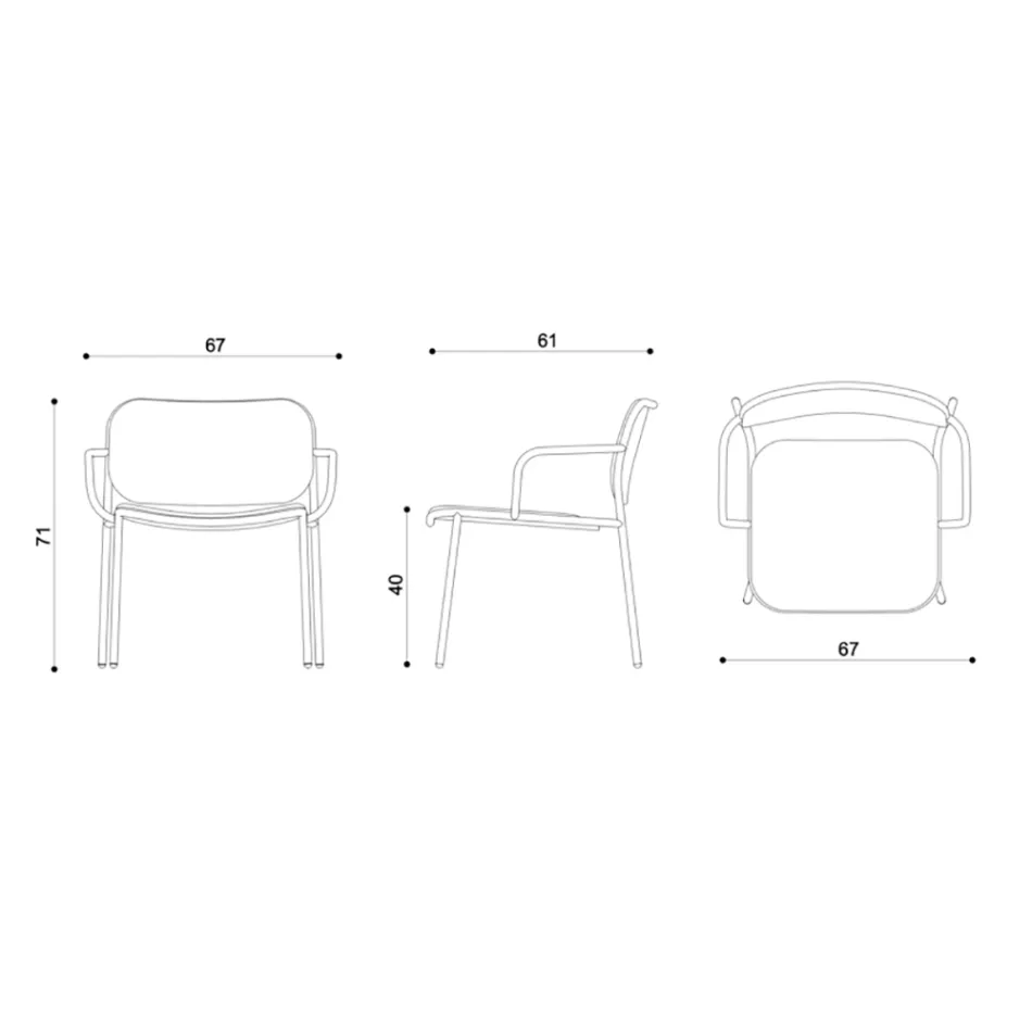 Living Room Armchair Covered in Fabric Made in Italy 2 Pieces - Sangria Viadurini