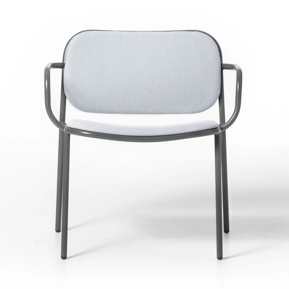 Living Room Armchair Covered in Fabric Made in Italy 2 Pieces - Sangria Viadurini