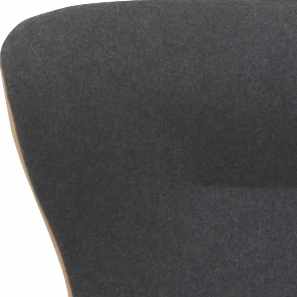 Swivel Living Room Armchair in Leather and Metal Made in Italy - Butterfly Viadurini