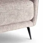 Living Room Armchair in Fabric with Metal Feet Made in Italy - Cherry Viadurini