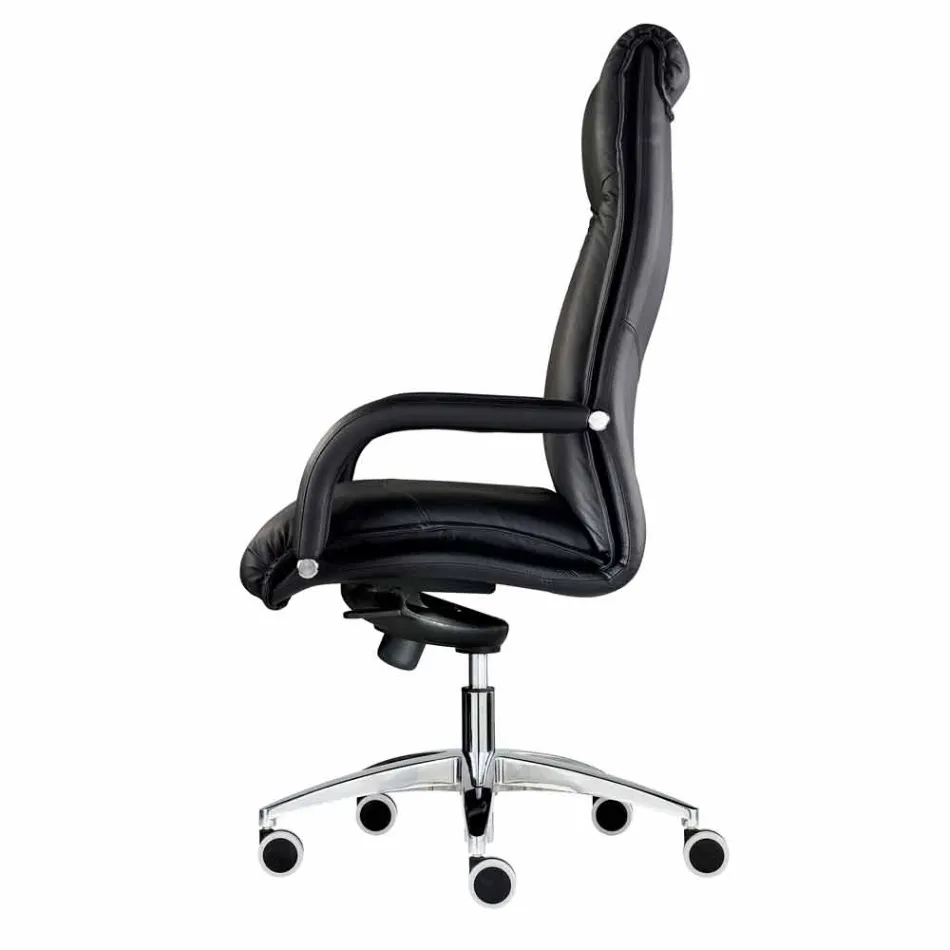 Swivel Executive Office Chair in Leather and Faux Leather - Oliviero Viadurini