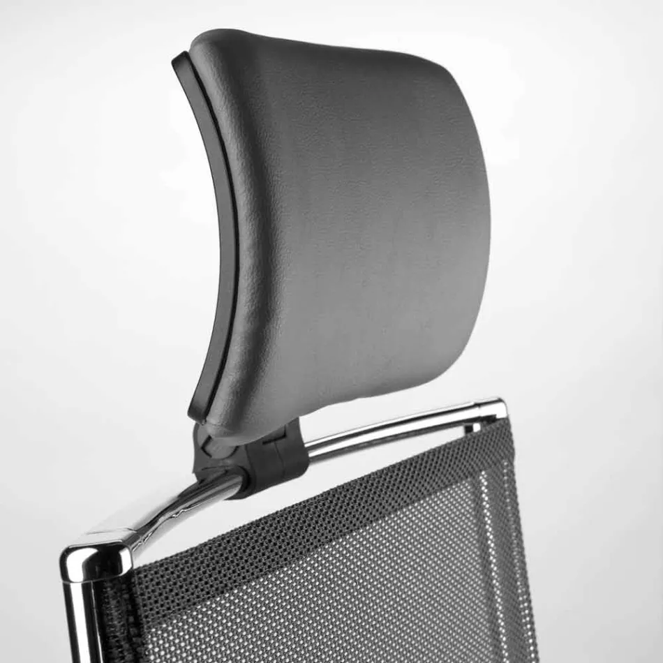 Ergonomic Swivel Office Chair with Wheels and Headrest - Gimiglia Viadurini