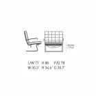 Leather Office Armchair with Steel Structure Made in Italy - Speranza Viadurini