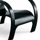 Design Armchair in Black Plywood or Birch Finish Made in Italy - Galatea Viadurini