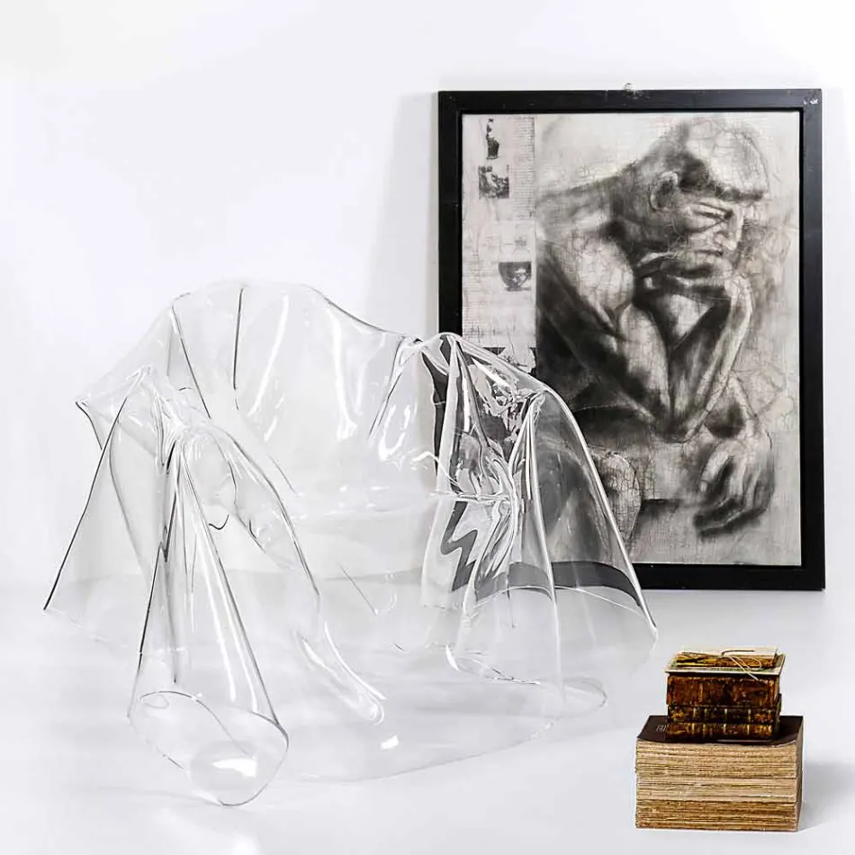 Contemporary plexiglas transparent design armchair Paris, made in Italy Viadurini