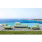 Outdoor Design Armchair in Metal and Fabric Made in Italy - Selia Viadurini