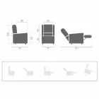 Quality Armchair Relax Lift with 2 Motors Made in Italy - Daphne Viadurini