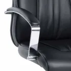 Executive Swivel Office Chair Leather and Metal Base Seats - Virone Viadurini