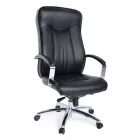 Executive Swivel Office Chair Leather and Metal Base Seats - Virone Viadurini