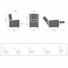 Electric Armchair with Lift Relax Functions with 2 Motors Made in Italy - Marlene Viadurini