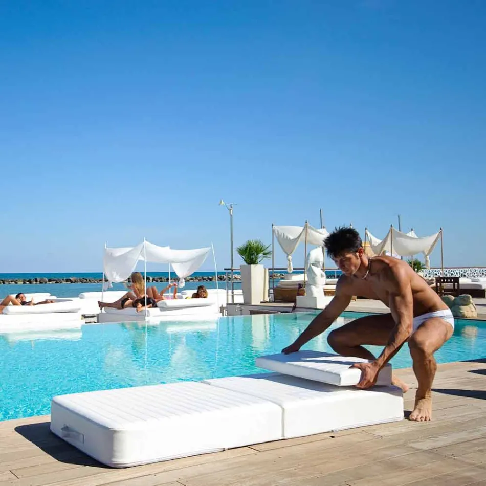 Floating armchair Trona white design Luxury, made in Italy Viadurini