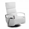 Dual motor swivel armchair Cassia, modern design made in Italy